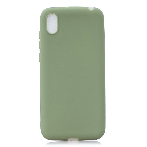

Frosted Solid Color TPU Protective Case for Huawei Y5 2019/Honor 8S(Bean green)