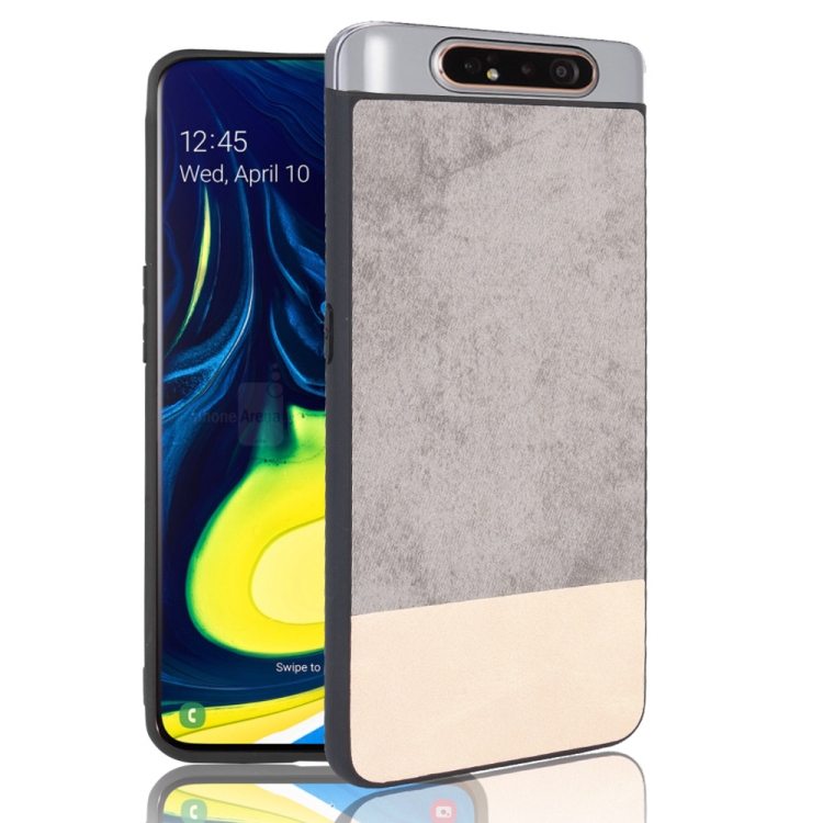 

Shockproof Color Matching Denim PC + PU + TPU Protective Case for Galaxy A80/A90(Gray)
