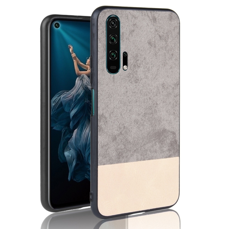 

Shockproof Color Matching Denim PC + PU + TPU Protective Case for Huawei Honor 20 Pro(Gray)