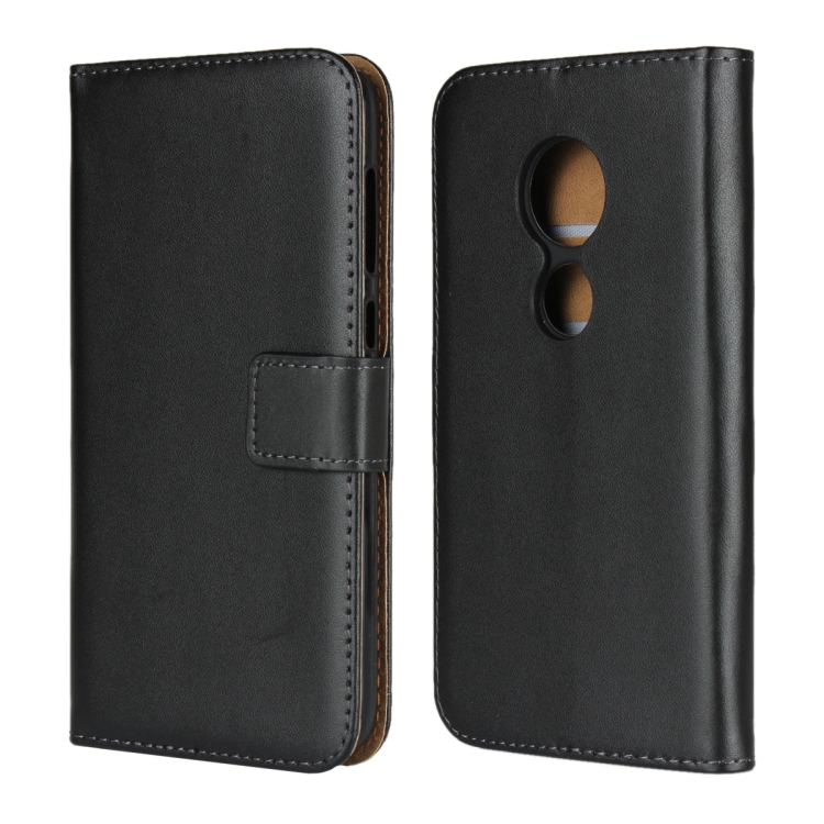 

Leather Horizontal Flip Holster for Moto E5 Play ,with Magnetic Clasp and Bracket and Card Slot and Wallet(Black)