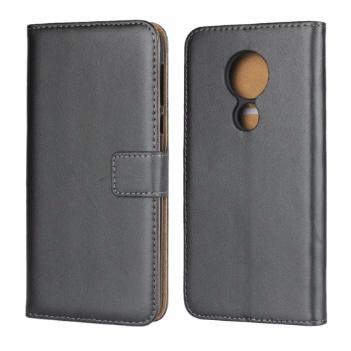 

Leather Horizontal Flip Holster for Moto G7 Power ,with Magnetic Clasp and Bracket and Card Slot and Wallet(Black)