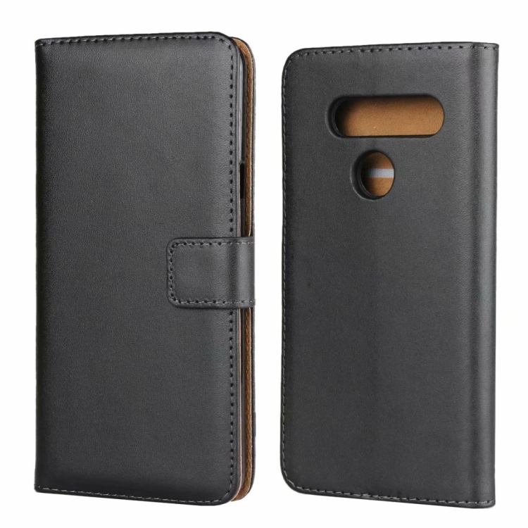 

Leather Horizontal Flip Holster for LG V40 ThinQ , with Magnetic Clasp and Bracket and Card Slot and Wallet(Black)