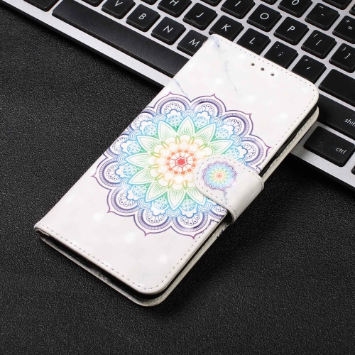 

3D Visual Painting Horizontal Flip Leather Case for Galaxy A50, with Holder & Card Slots & Wallet & Lanyard(Mandala Pattern)