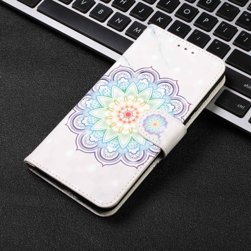 

3D Visual Painting Horizontal Flip Leather Case for Galaxy A60 / A606F / A6060, with Holder & Card Slots & Wallet & Lanyard(Mandala Pattern)