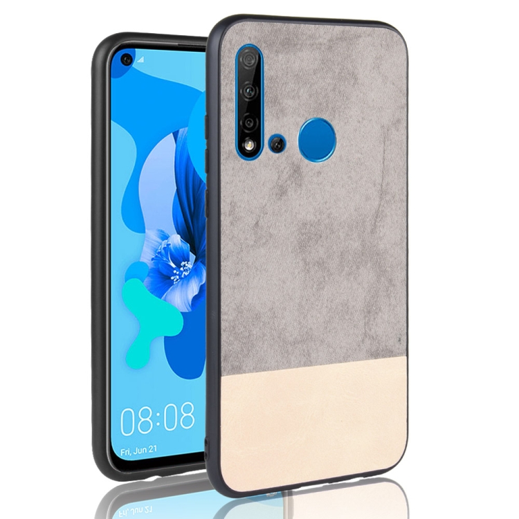 

Shockproof Color Matching Denim PC + PU + TPU Protective Case for Huawei nova 5i / P20 Lite 2019(Gray)