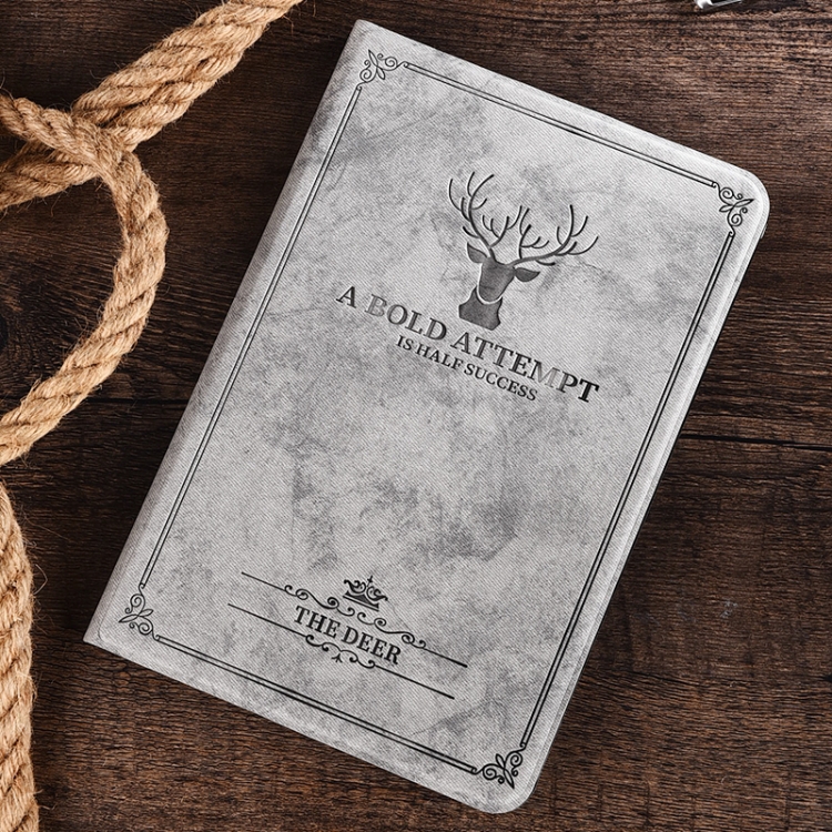 

Antler Retro Voltage Craft Cloth + TPU Protective Cover for iPad 5/iPad6/iPad7 9.7-inch Universal Model With Sleep Function(Gray)