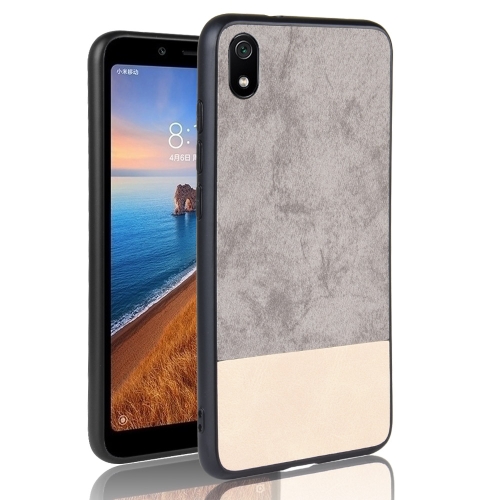 

Shockproof Color Matching Denim PC + PU + TPU Protective Case for Xiaomi Redmi 7A(Gray)