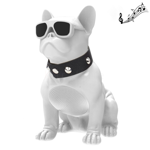 

CH-M10 Bulldog Shape Stereo Wireless Bluetooth Speaker, Support TF Card / U Disk / FM(White)