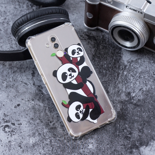 

Oil Embossed Pattern TPU Protective Case for Huawei Mate 20 Lite / Maimang 7(Three Pandas)