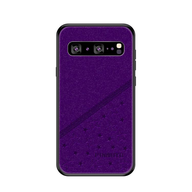 

PINWUYO Full Coverage Waterproof Shockproof PC+TPU+PU Protective Case for Galaxy S10 5G(Purple)