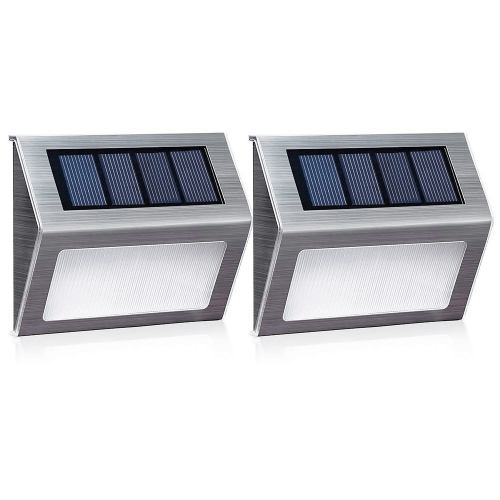 

2 PCS YouOKLight 0.2W 2 LED Solar Street Lamp Landscape Wall Lamp Outdoor Corridor Staircase Lamp (Warm White Light)