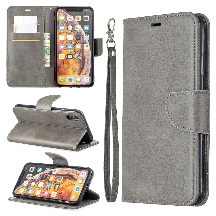 

Retro Lambskin Texture Pure Color Horizontal Flip PU Leather Case for Galaxy S10+, with Holder & Card Slots & Wallet & Lanyard(Grey)