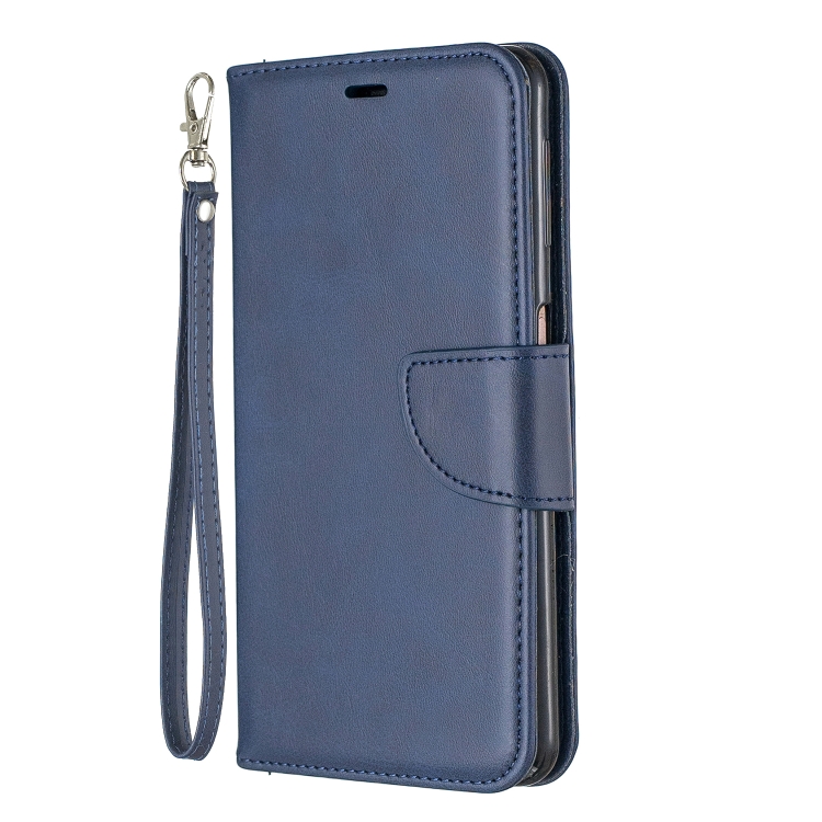 

Retro Lambskin Texture Pure Color Horizontal Flip PU Leather Case for Galaxy Note9, with Holder & Card Slots & Wallet & Lanyard(Blue)