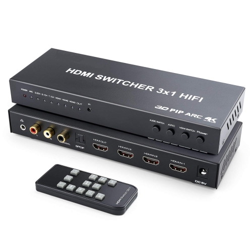 

HDMI 3X1 Switch with PIP+Audio +ARC