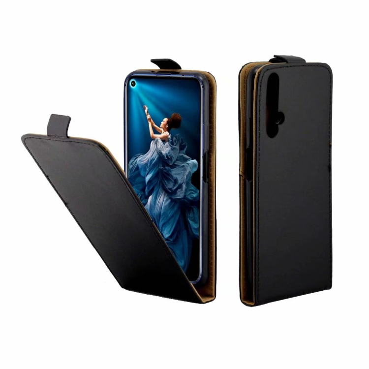 

Business Style Vertical Flip TPU Leather Case with Card Slot for Huawei Honor 20(black)