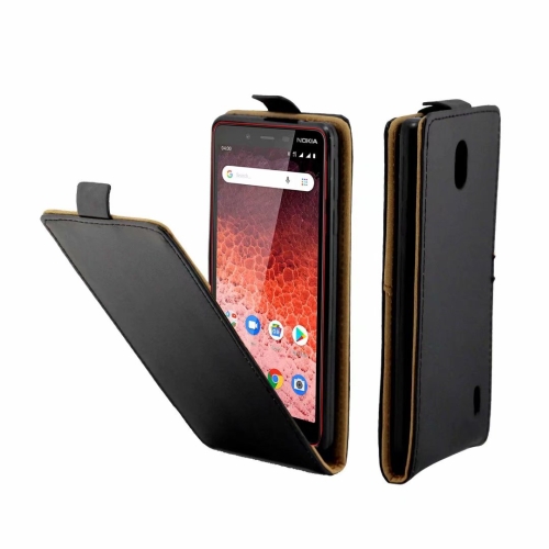 

Business Style Vertical Flip TPU Leather Case with Card Slot for Nokia 1Plus(black)