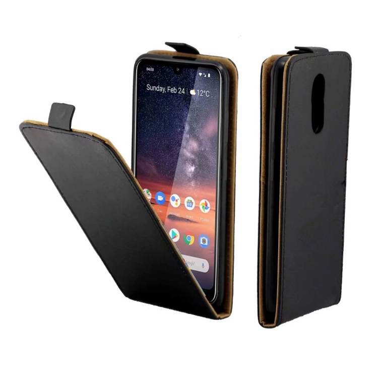 

Business Style Vertical Flip TPU Leather Case with Card Slot for Nokia 3.2(black)