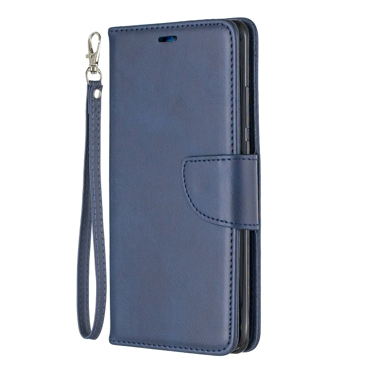 

Retro Lambskin Texture Pure Color Horizontal Flip PU Leather Case for Huawei P30 Pro, with Holder & Card Slots & Wallet & Lanyard(Blue)