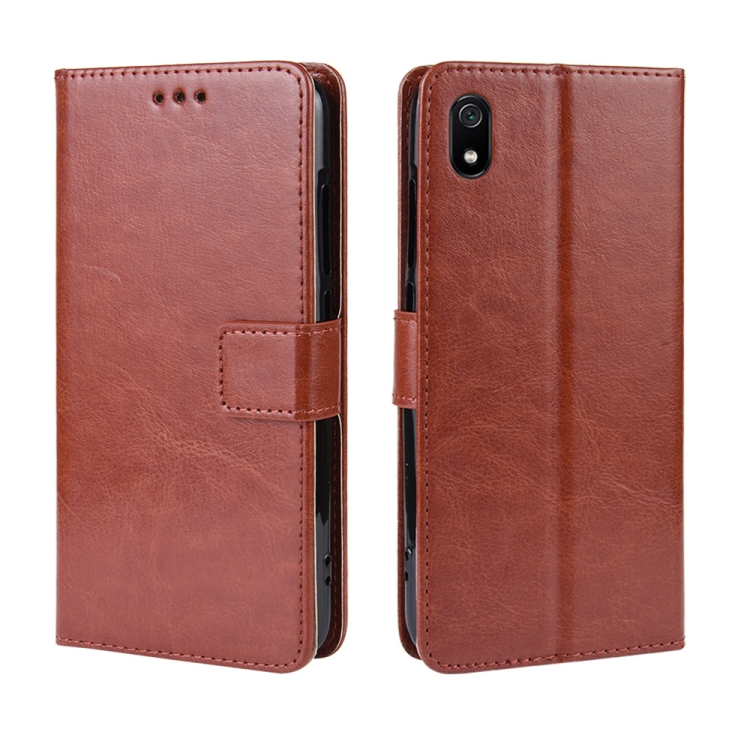 

Retro Crazy Horse Texture Horizontal Flip Leather Case for Xiaomi Redmi 7A , with Holder & Card Slots & Photo Frame(Brown)