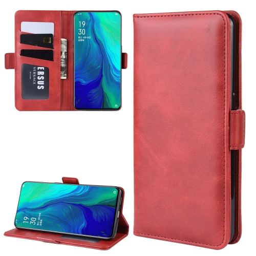 

Dual-side Magnetic Buckle Horizontal Flip Leather Case for OPPO Reno 10x Zoom, with Holder & Card Slots & Wallet & Photo Frame(Red)