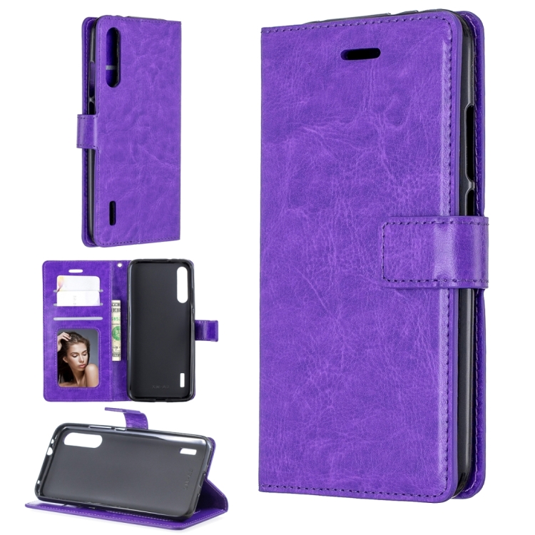 

Crazy Horse Texture Horizontal Flip Leather Case with Holder & Card Slots & Wallet & Photo Frame For Xiaomi Mi A2(purple)