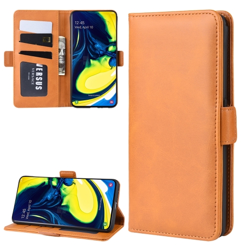 

Wallet Stand Leather Cell Phone Case for Galaxy A80，with Wallet & Holder & Card Slots(Yellow)