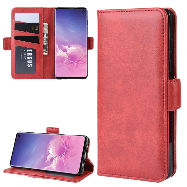 

Wallet Stand Leather Cell Phone Case for Galaxy S10，with Wallet & Holder & Card Slots(Red)