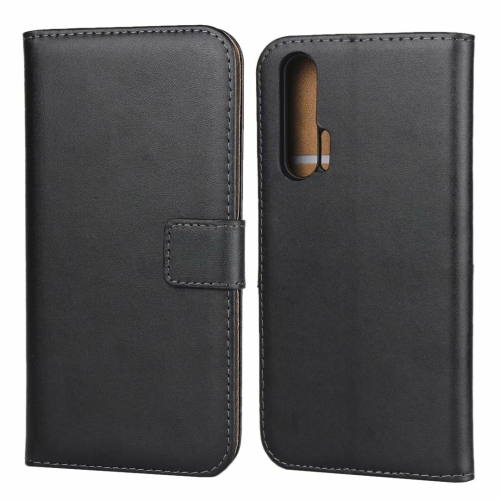 

Leather Horizontal Flip Holster for Huawei Honor 20 Pro with Magnetic Clasp and Bracket and Card Slot and Wallet(Black)
