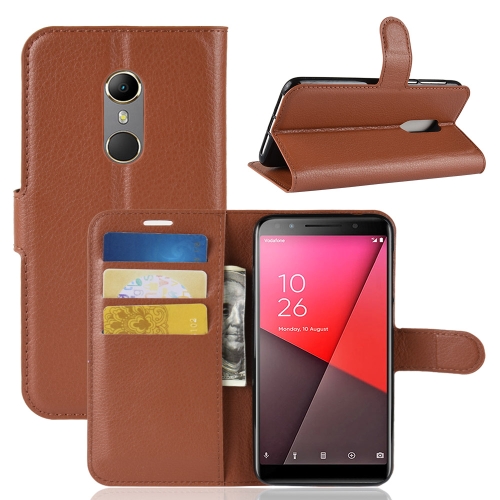 

Litchi Texture Horizontal Flip Leather Case for Vodafone Smart N9 / VFD 720 , with Wallet & Holder & Card Slots(Brown)