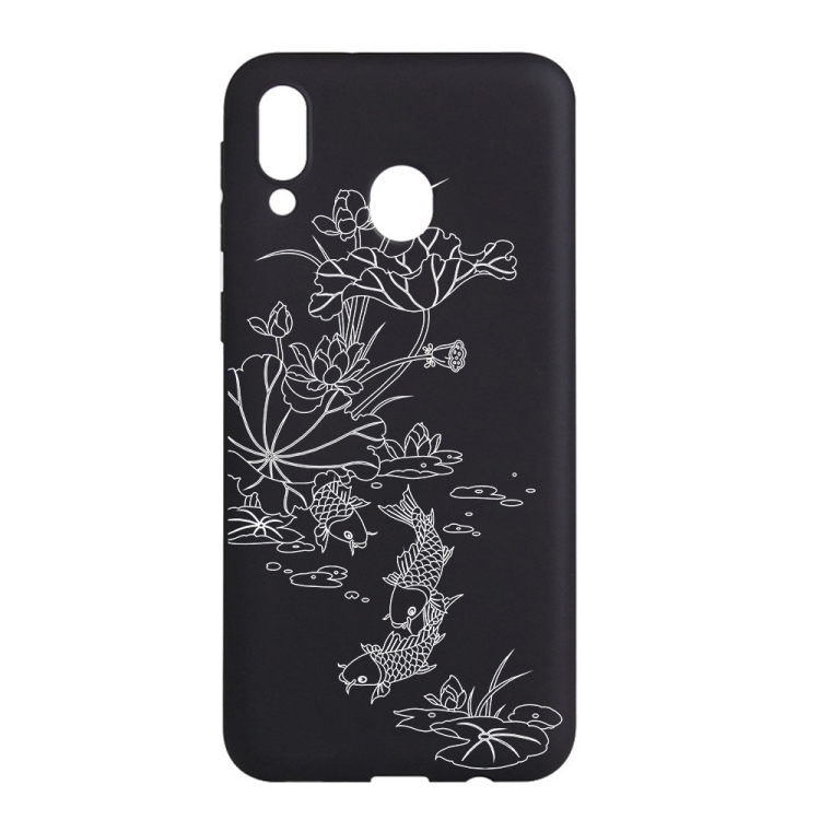 

TPU Protective Case for Galaxy A40(Lotus pond)