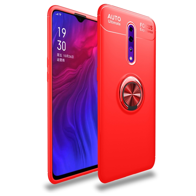 

Metal Ring Holder 360 Degree Rotating TPU Case for OPPO RENO Z(Red+Red)