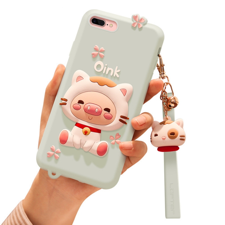 

Cartoon All-inclusive Anti-drop Silicone Cover for iPhone 7 / 8(Green)