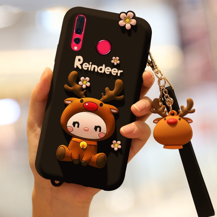

Cartoon All-inclusive Anti-drop Silicone Cover for Huawei Nova4(Black)