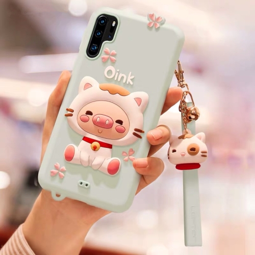 

Lovely Pig Full Package Anti Falling Silicone Sleeve for Huawei P30 Pro(Green)