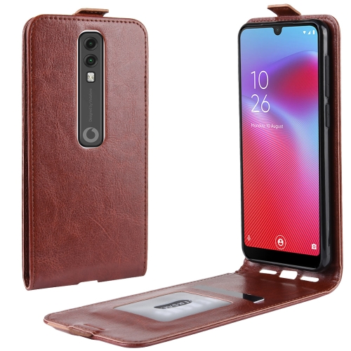 

Crazy Horse Vertical Flip Leather Protective Case for Vodafone Smart V10 / VFD 730(Brown)