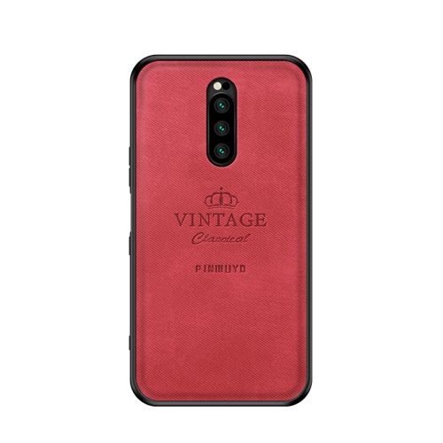 

PINWUYO Shockproof Waterproof Full Coverage TPU + PU Cloth+Anti-shock Cotton Protective Case for Sony Xperia 1 / Xperia XZ4(Red)