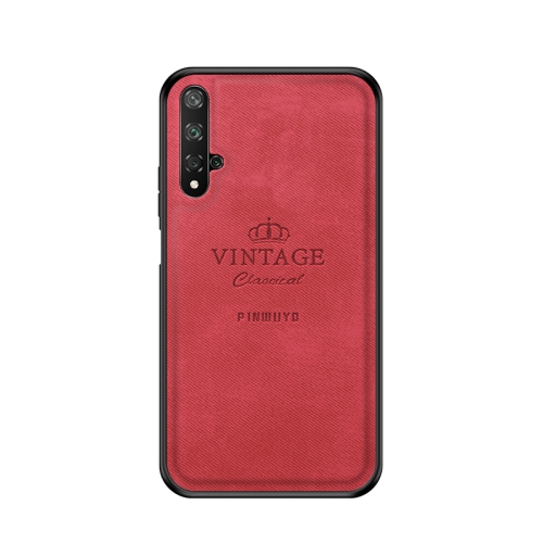 

PINWUYO Shockproof Waterproof Full Coverage PC + TPU + Skin Protective Case for Huawei Honor 20(Red)