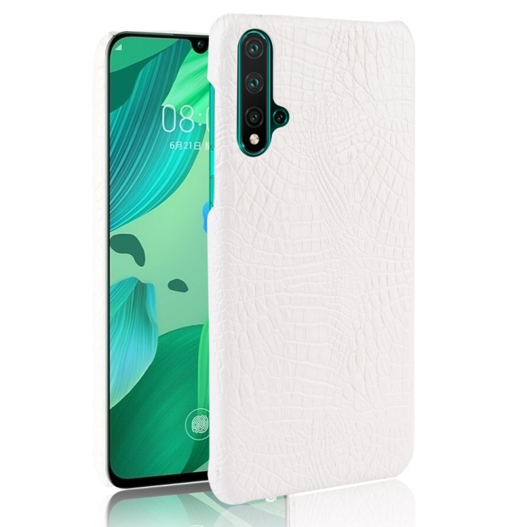 

Shockproof Crocodile Texture PC + PU Case For Huawei Nova 5 / Nova 5 Pro(White)
