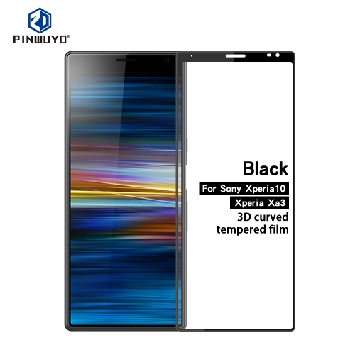 

PINWUYO 9H 3D Curved Tempered Glass Film for Sony Xperia 10 / Xperia XA3（Black）