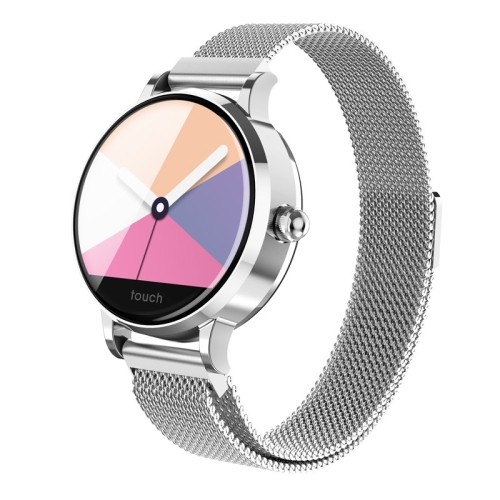 

S9 1.04 inch IPS Color Screen Women Smart Watch IP67 Waterproof,Metal Watchband,Support Call Reminder /Heart Rate Monitoring/Blood Pressure Monitoring/Sleep Monitoring/Predict Menstrual Cycle Intelligently(Silver)