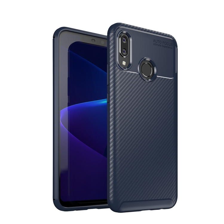 

Beetle Series Carbon Fiber Texture Shockproof TPU Case for Huawei Nova 3(Blue)