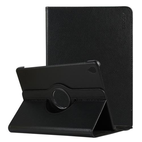 

ENKAY 360 Degree Rotation Lichi Texture Leather Case with Holder for HUAWEI MediaPad M6 10.8 2019(Black)