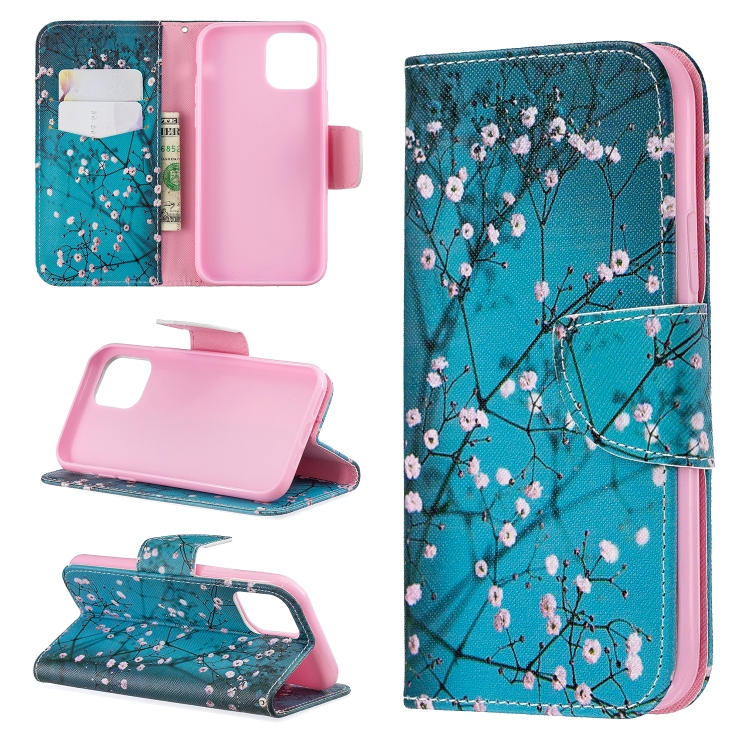 

Colored Drawing Pattern Horizontal Flip Leather Case for iPhone 11 Pro,with Holder & Card Slots & Wallet(Plum Blossom)
