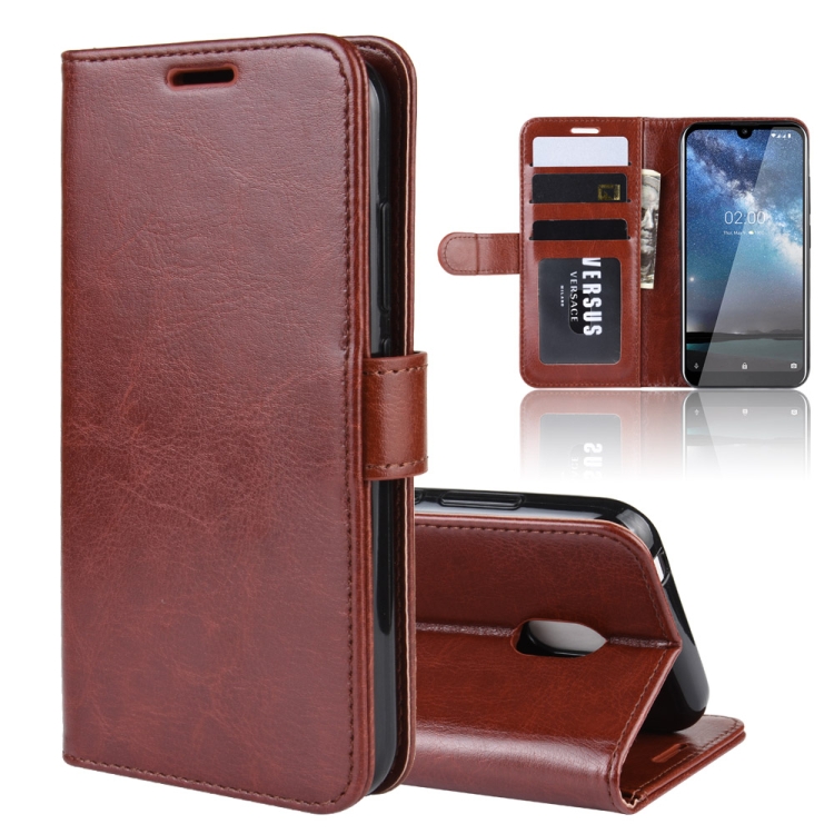 

R64 Texture Single Fold Horizontal Flip Leather Case for NOKIA 2.2, with Holder & Card Slots & Wallet(Brown)