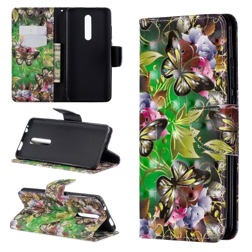 

3D Colored Drawing Pattern Horizontal Flip Leather Case for Xiaomi Redmi K20 & K20 Pro, with Holder & Card Slots & Wallet(Green Butterfly)