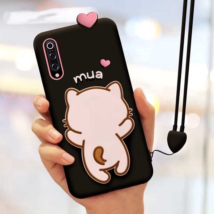 

Little White Cat Full Package Anti Falling Silicone Sleeve for Xiaomi Mi 9(Black)