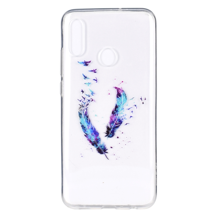 

Stylish and Beautiful Pattern TPU Drop Protection Case for Huawei Y9 2019(Feather)