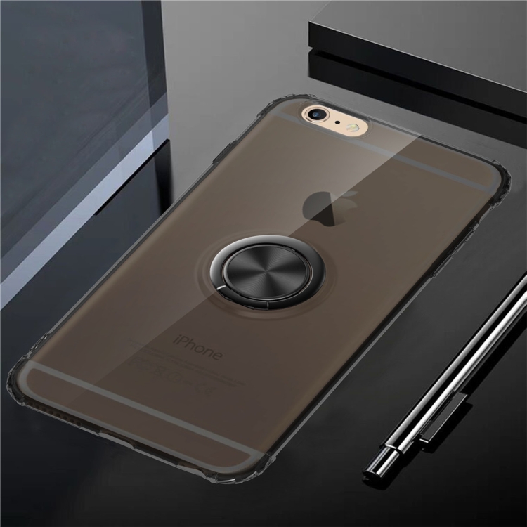 

Ultra-thin TPU Protective Case for iPhone 6 plus, with 360 Degree Rotation Holder(Black)