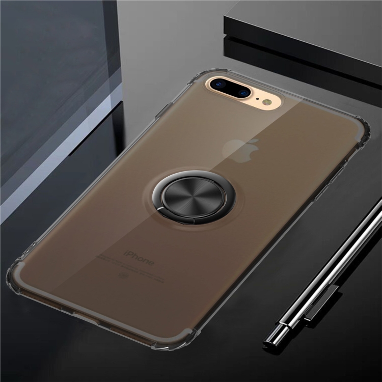 

Ultra-thin TPU Protective Case for iPhone 7 plus / 8 plus , with 360 Degree Rotation Holder(Black)