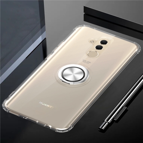 

Ultra-thin TPU Protective Case for Huawei mate 20 Lite / Maimang 7, with 360 Degree Rotation Holder(Transparent)